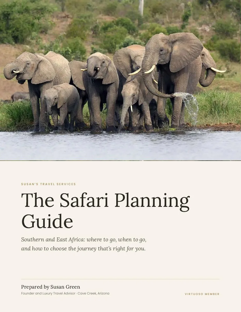 Cover of The Safari Planning Guide by Susan Green, Susan's Travel Services